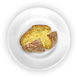 Plain Baked Potato With Butter 